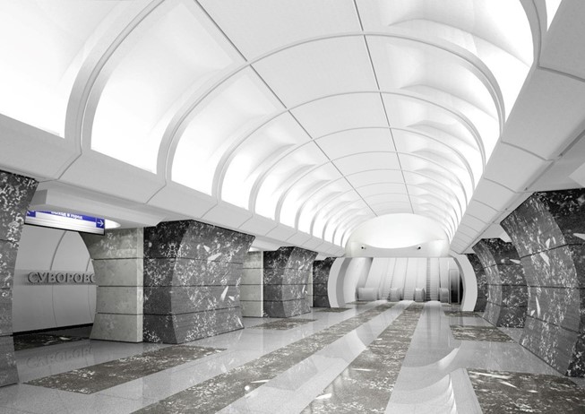 Кольцевая линия Московского метрополитена. Станция «Суворовская»