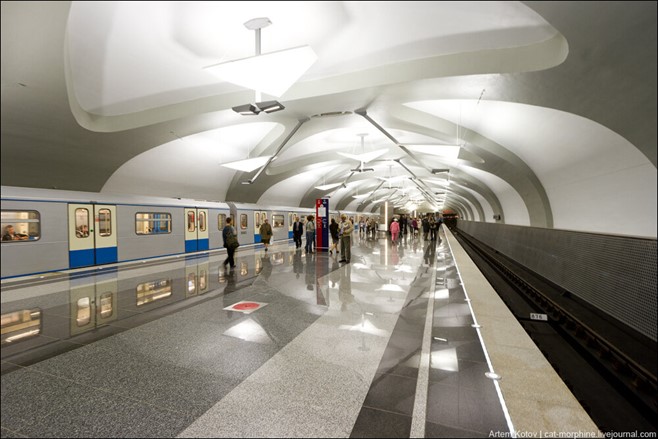 Калининская линия Московского метрополитена от станции «Новогиреево» до станции «Новокосино»